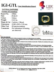 3.10/CT Natural Yellow Sapphire With Govt Lab Certificate-(YELSA9V)